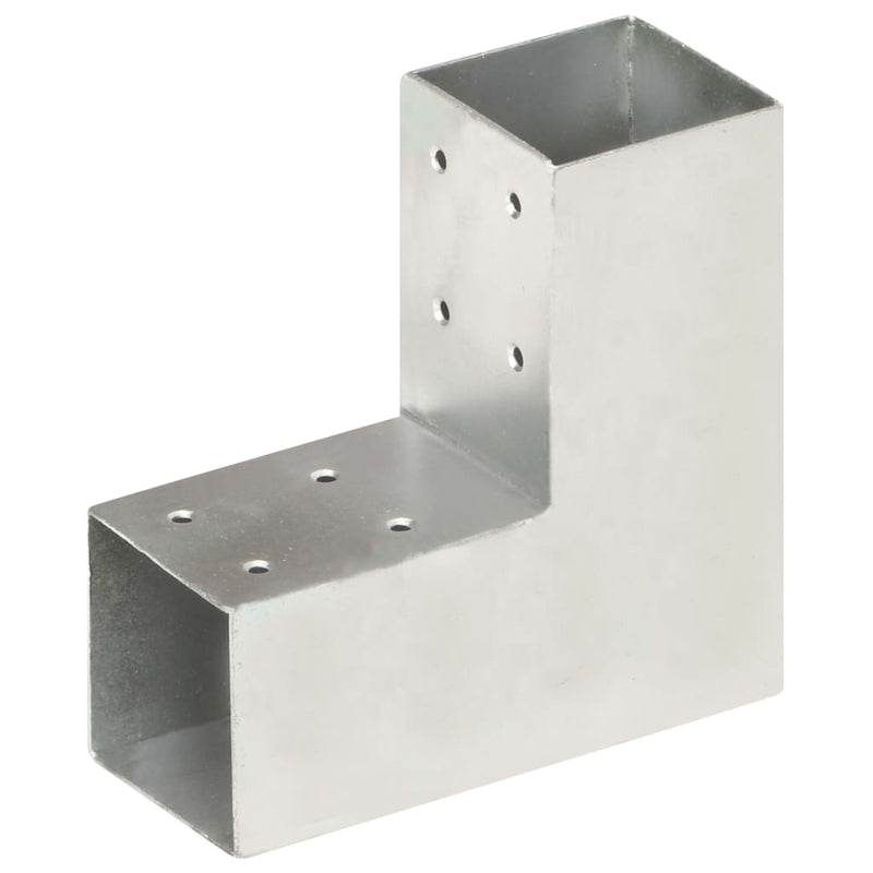 Load image into Gallery viewer, Vidaxl paalverbinding l-vorm 71x71 mm gegalvaniseerd metaal
