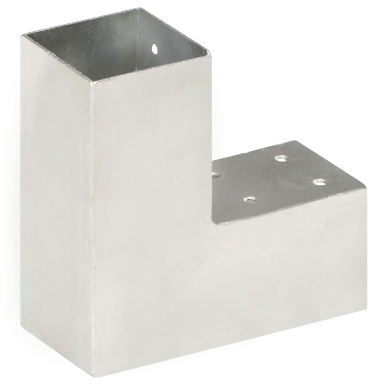 Load image into Gallery viewer, Vidaxl paalverbinding l-vorm 71x71 mm gegalvaniseerd metaal

