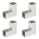 Vidaxl paalverbindingen 4 st l-vorm 71x71 mm gegalvaniseerd metaal