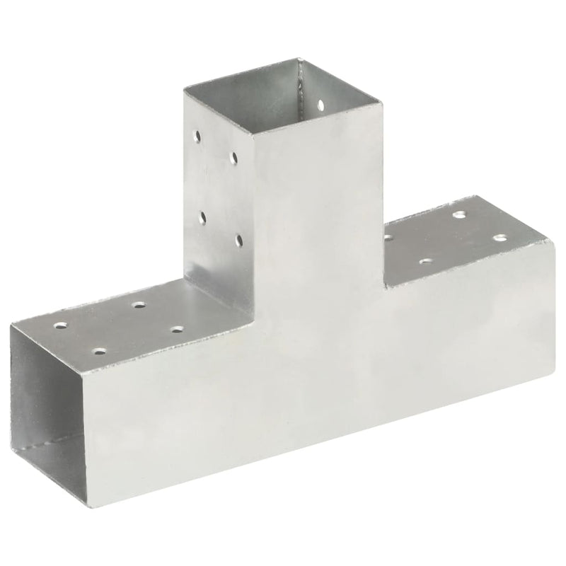 Afbeelding laden in galerijviewer, Vidaxl paalverbindingen 4 st t-vorm 71x71 mm gegalvaniseerd metaal
