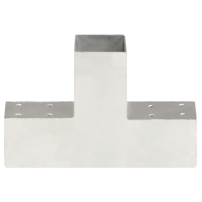 Afbeelding laden in galerijviewer, Vidaxl paalverbindingen 4 st t-vorm 71x71 mm gegalvaniseerd metaal
