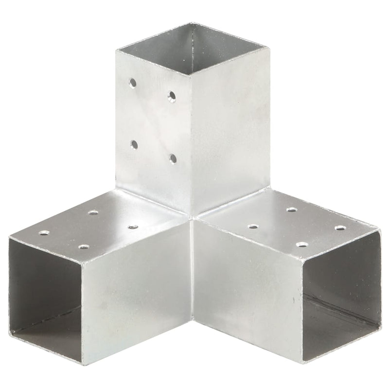 Load image into Gallery viewer, Vidaxl paalverbindingen 4 st y-vorm 71x71 mm gegalvaniseerd metaal
