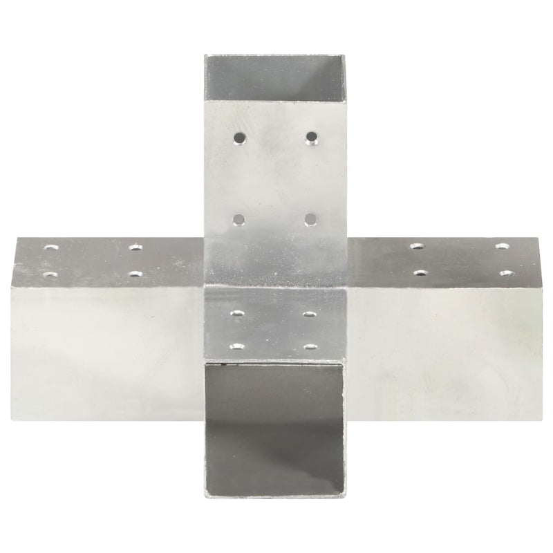 Load image into Gallery viewer, Vidaxl paalverbinding x-vorm 71x71 mm gegalvaniseerd metaal
