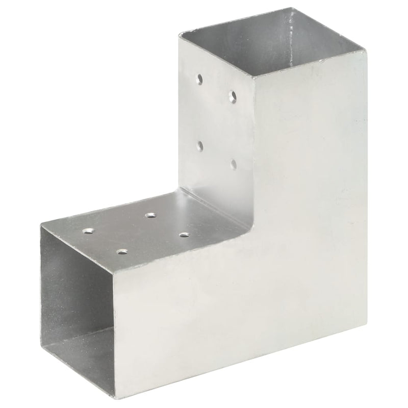Load image into Gallery viewer, Vidaxl paalverbinding l-vorm 81x81 mm gegalvaniseerd metaal
