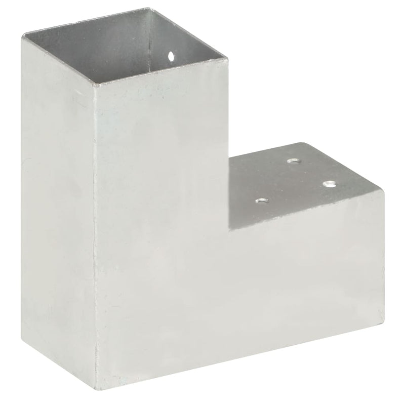 Load image into Gallery viewer, Vidaxl paalverbinding l-vorm 81x81 mm gegalvaniseerd metaal
