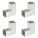 Vidaxl paalverbindingen 4 st l-vorm 81x81 mm gegalvaniseerd metaal