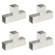 Vidaxl paalverbindingen 4 st t-vorm 81x81 mm gegalvaniseerd metaal