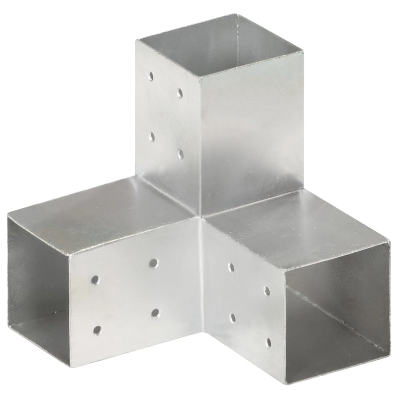 Load image into Gallery viewer, Vidaxl paalverbinding y-vorm 81x81 mm gegalvaniseerd metaal
