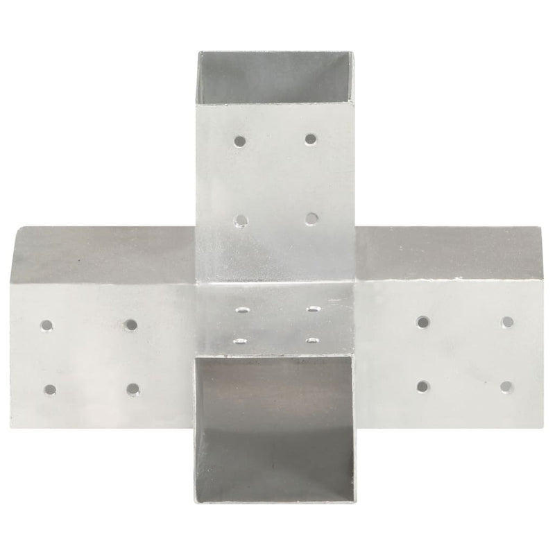 Load image into Gallery viewer, Vidaxl paalverbinding x-vorm 81x81 mm gegalvaniseerd metaal
