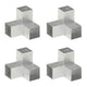 Vidaxl paalverbindingen 4 st y-vorm 91x91 mm gegalvaniseerd metaal