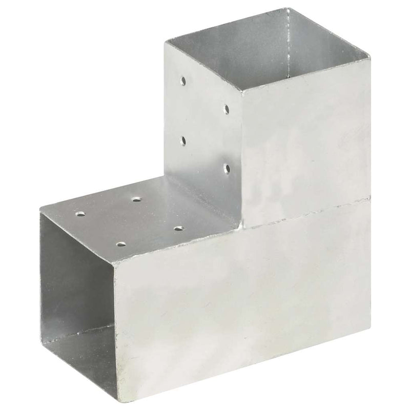 Load image into Gallery viewer, Vidaxl paalverbinding l-vorm 101x101 mm gegalvaniseerd metaal
