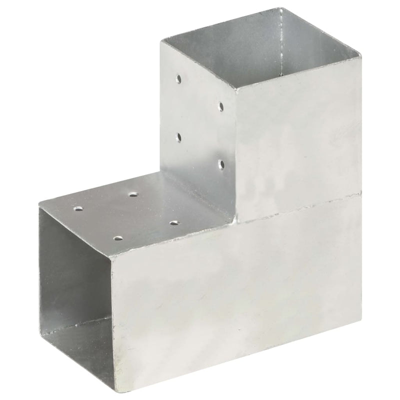 Afbeelding laden in galerijviewer, Vidaxl paalverbindingen 4 st l-vorm 101x101 mm gegalvaniseerd metaal
