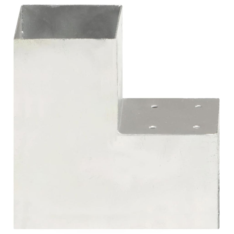 Afbeelding laden in galerijviewer, Vidaxl paalverbindingen 4 st l-vorm 101x101 mm gegalvaniseerd metaal
