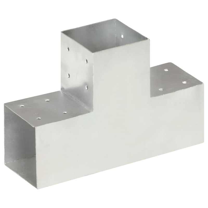 Load image into Gallery viewer, Vidaxl paalverbinding t-vorm 101x101 mm gegalvaniseerd metaal
