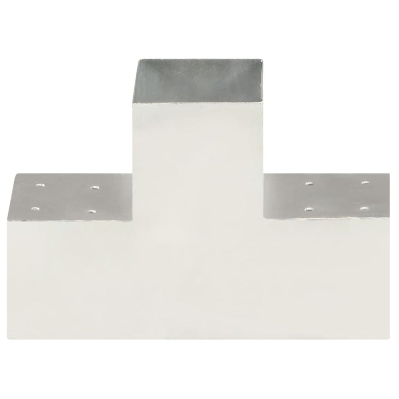 Load image into Gallery viewer, Vidaxl paalverbinding t-vorm 101x101 mm gegalvaniseerd metaal
