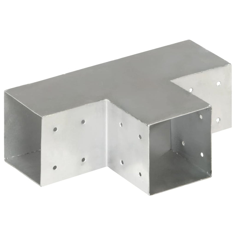 Load image into Gallery viewer, Vidaxl paalverbinding t-vorm 101x101 mm gegalvaniseerd metaal
