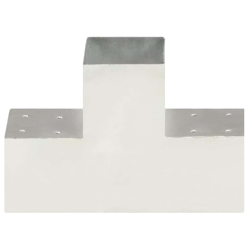 Afbeelding laden in galerijviewer, Vidaxl paalverbindingen 4 st t-vorm 101x101 mm gegalvaniseerd metaal
