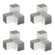 Vidaxl paalverbindingen 4 st y-vorm 101x101 mm gegalvaniseerd metaal