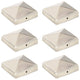 VidaXL Paalkappen 6 st piramide 81x81 mm roestvrij staal