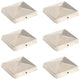 Vidaxl paalkappen 6 st piramide 101x101 mm roestvrij staal