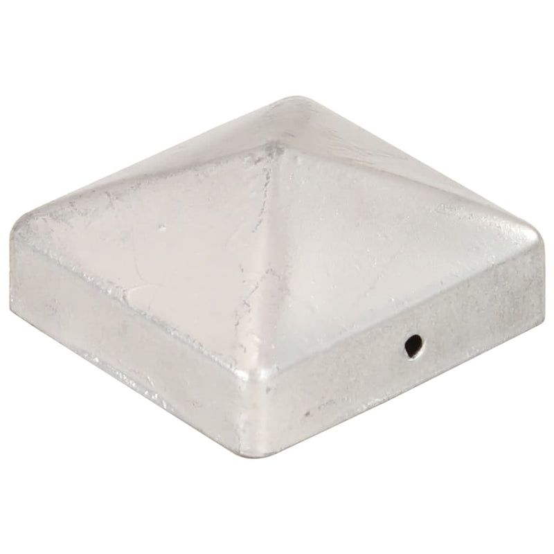 Load image into Gallery viewer, Vidaxl paalkappen 6 st piramide 71x71 mm gegalvaniseerd metaal
