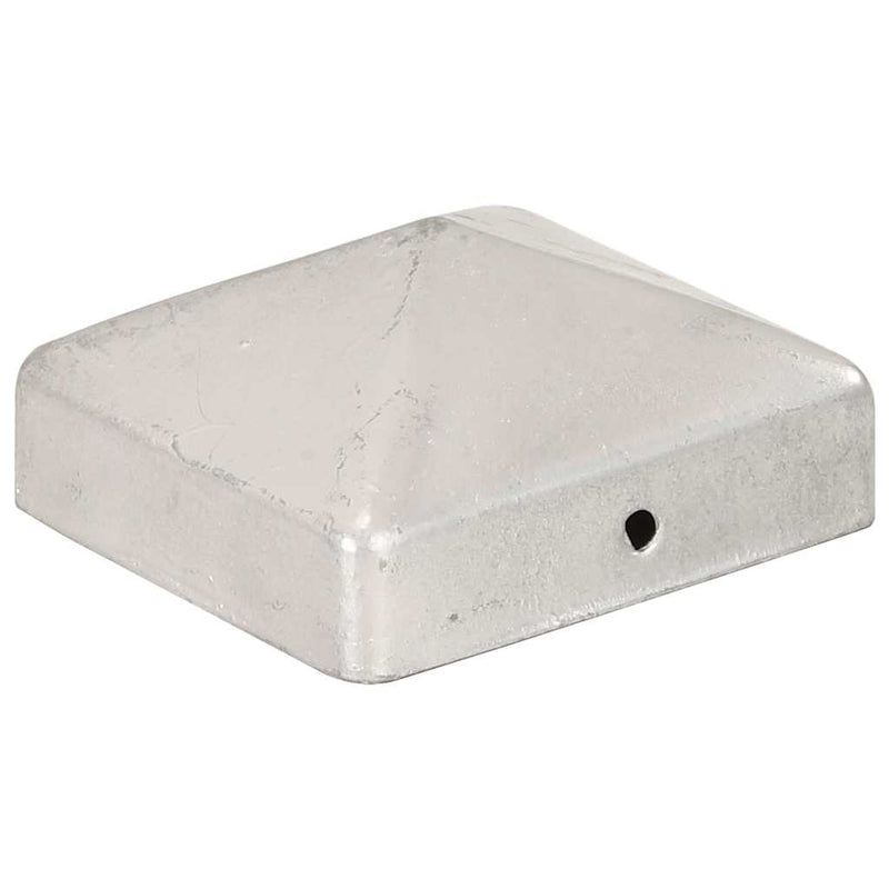 Afbeelding laden in galerijviewer, Vidaxl paalkappen 6 st piramide 71x71 mm gegalvaniseerd metaal
