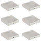 VidaXL Paalkappen 6 st piramide 101x101 mm gegalvaniseerd metaal