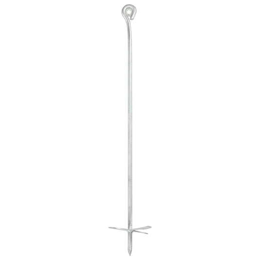 Vidaxl grondankers 6 st 10x60 cm gegalvaniseerd metaal