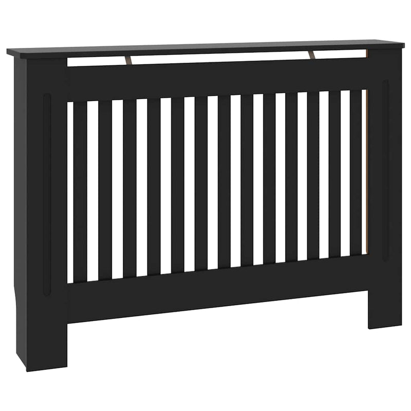 Afbeelding laden in galerijviewer, Vidaxl radiatorombouw 112x19x81,5 cm mdf zwart
