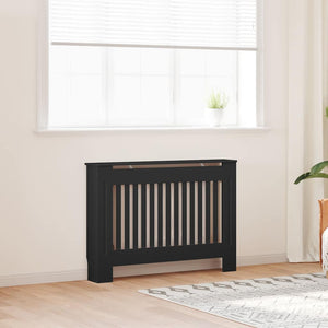 Vidaxl radiatorombouw 112x19x81,5 cm mdf zwart