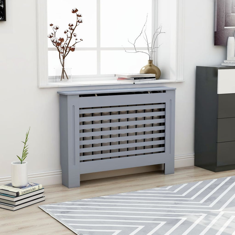 Load image into Gallery viewer, Vidaxl radiatorombouw 112x19x81,5 cm mdf antraciet
