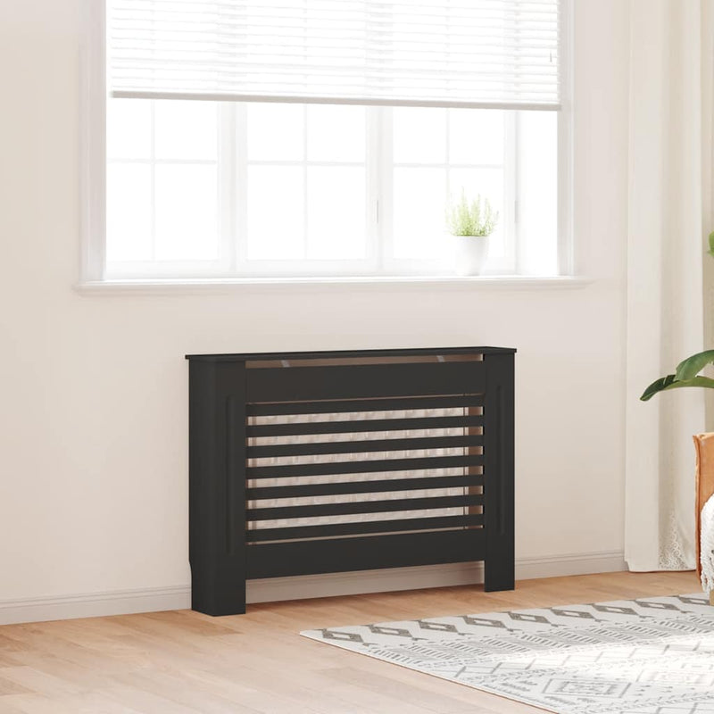 Load image into Gallery viewer, Vidaxl radiatorombouw 112x19x81,5 cm mdf zwart
