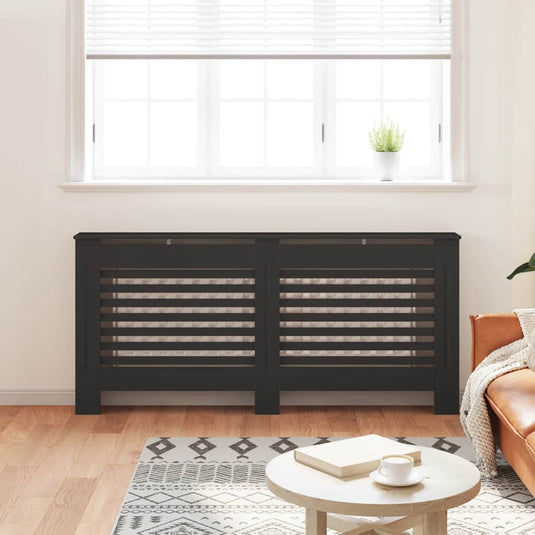 Vidaxl radiatorombouw 172x19x81,5 cm mdf zwart