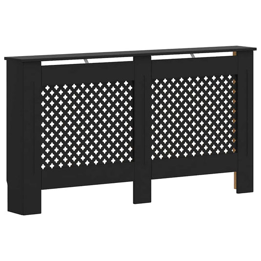 Vidaxl radiatorombouw 152x19x81,5 cm mdf zwart