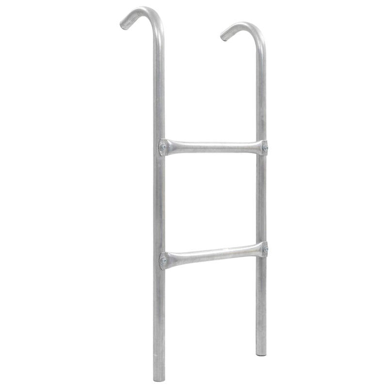Load image into Gallery viewer, Vidaxl trampolineladder met 2 sporten 72 cm staal zilverkleurig (geschikt voor 65 cm hoogte)
