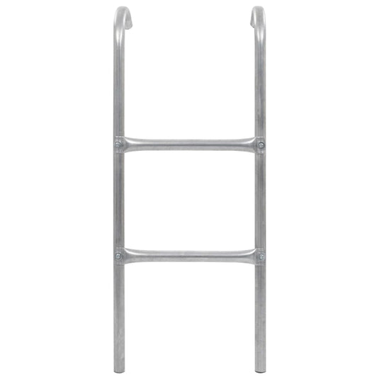 Vidaxl trampolineladder met 2 sporten 72 cm staal zilverkleurig (geschikt voor 65 cm hoogte)