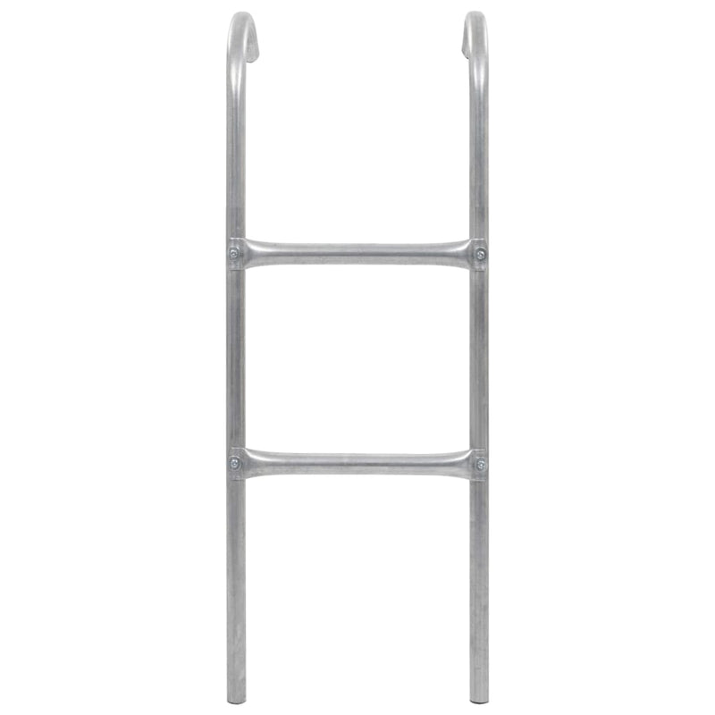 Load image into Gallery viewer, Vidaxl trampolineladder met 2 sporten 102,6 cm staal zilverkleurig
