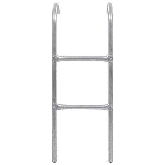 Vidaxl trampolineladder met 2 sporten 102,6 cm staal zilverkleurig