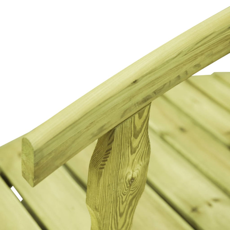 Load image into Gallery viewer, VidaXL Tuinbrug met leuning 170x74x105 cm geïmpregneerd grenenhout
