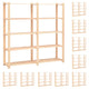 VidaXL Opbergrekken 5-laags 10 st 170x38x170 cm grenenhout 500 kg