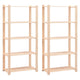 Vidaxl opbergrekken 5-laags 2 st 80x38x170 cm grenenhout 250 kg