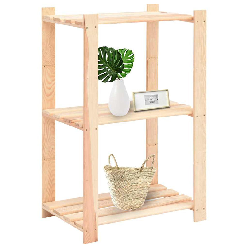 Load image into Gallery viewer, Vidaxl opbergrekken 3-laags 2 st 60x38x90 cm massief grenenhout 150 kg
