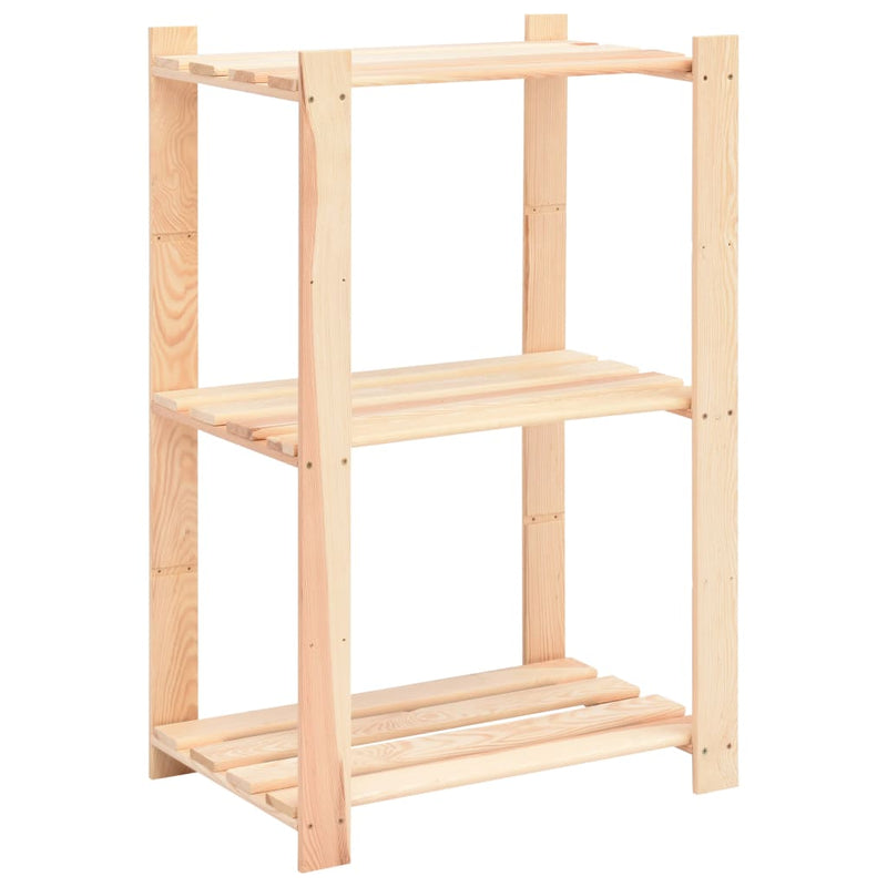 Load image into Gallery viewer, Vidaxl opbergrekken 3-laags 3 st 60x38x90 cm massief grenenhout 150 kg
