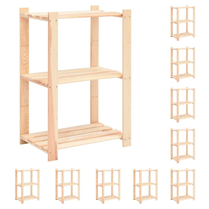 Load image into Gallery viewer, VidaXL Opbergrekken 3-laags 10 st 60x38x90 cm grenenhout 150 kg
