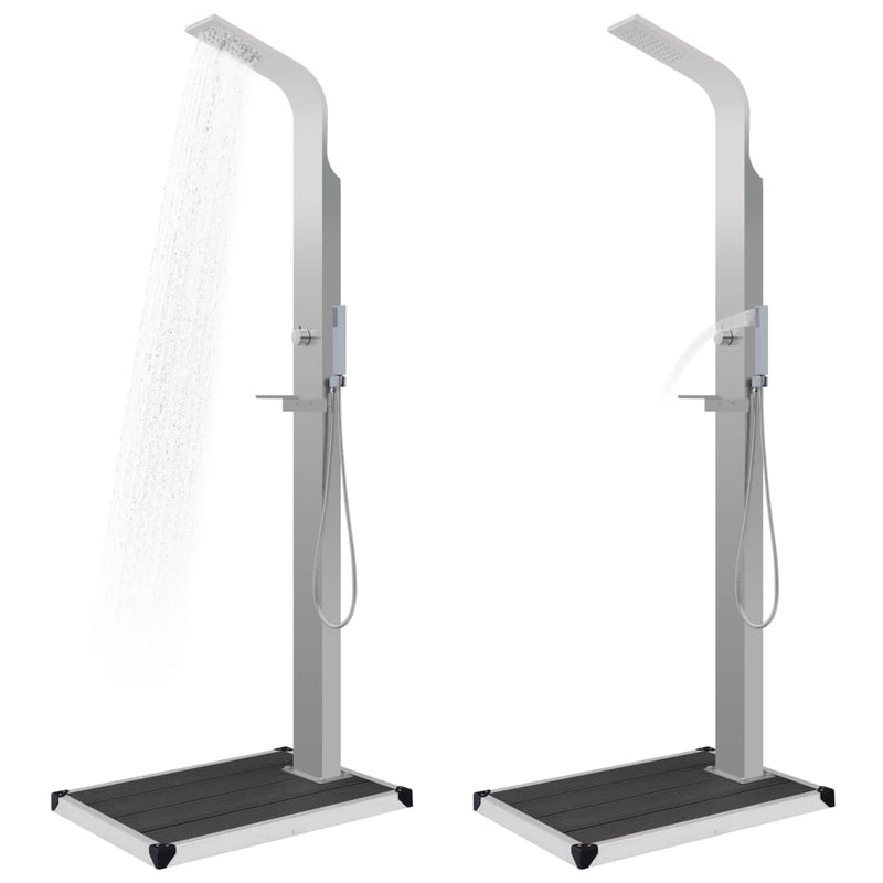 Load image into Gallery viewer, Vidaxl buitendouche met bak hkc roestvrij staal
