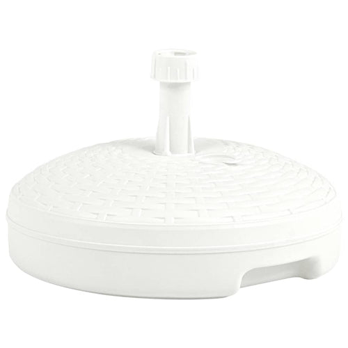 Vidaxl parasolvoet gevuld met zand water 20 l kunststof rattan wit