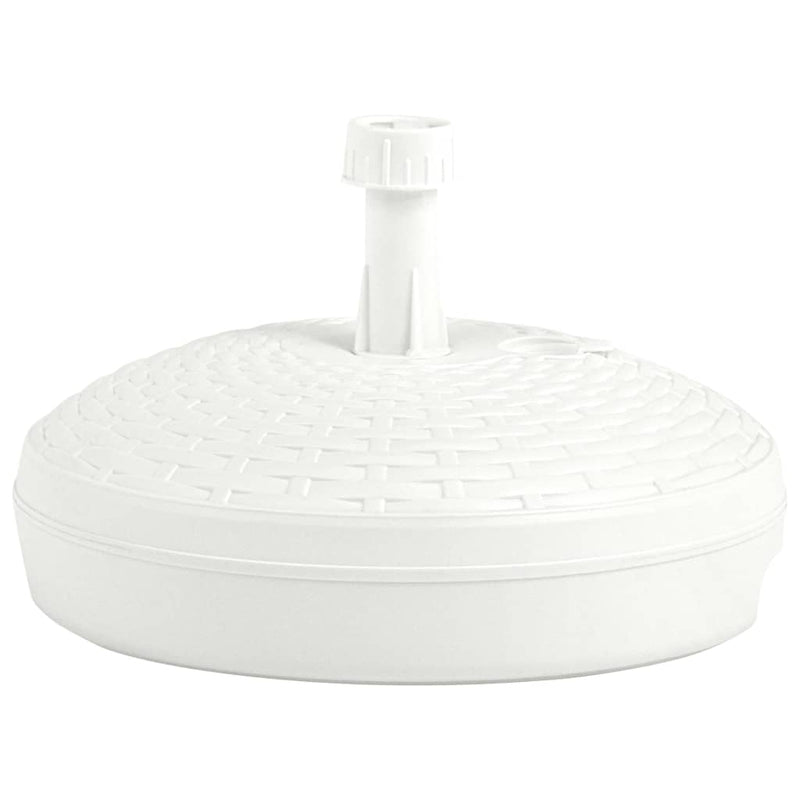 Load image into Gallery viewer, Vidaxl parasolvoet gevuld met zand water 20 l kunststof rattan wit
