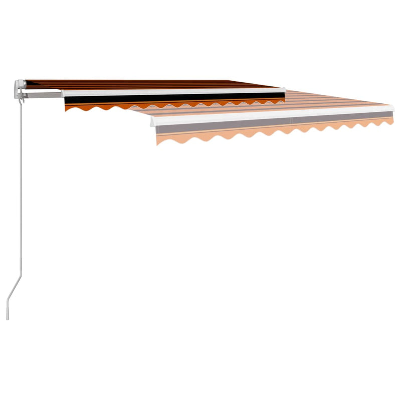 Load image into Gallery viewer, Vidaxl luifel handmatig uittrekbaar 350x250 cm oranje en bruin
