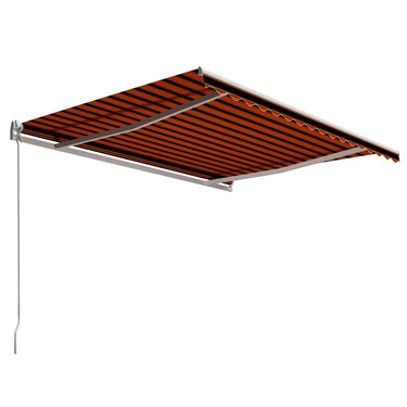 Vidaxl luifel handmatig uittrekbaar 400x300 cm oranje en bruin