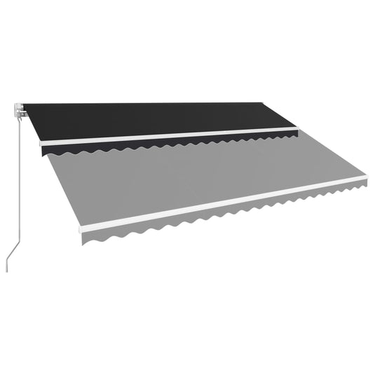 VidaXL Luifel handmatig uittrekbaar 500x300 cm antraciet
